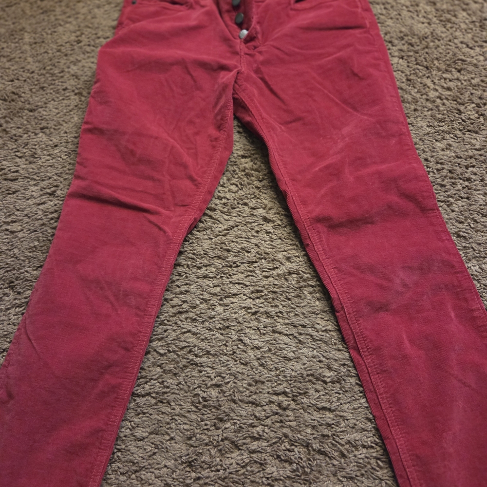 Free People Cherry Red Corduroy Trousers